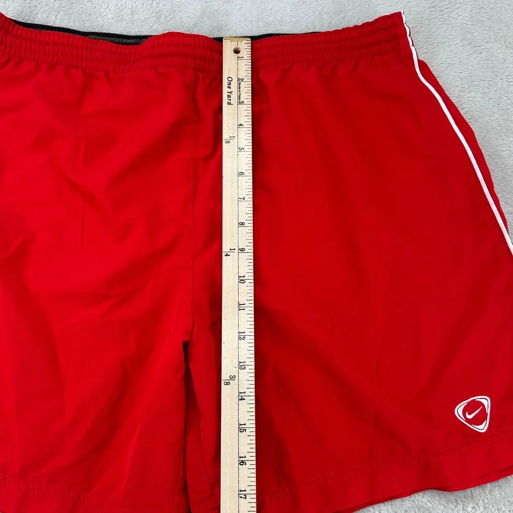 Vintage Y2K Nike Soccer Shorts Mens Large Red Athletic Running Gym Sports